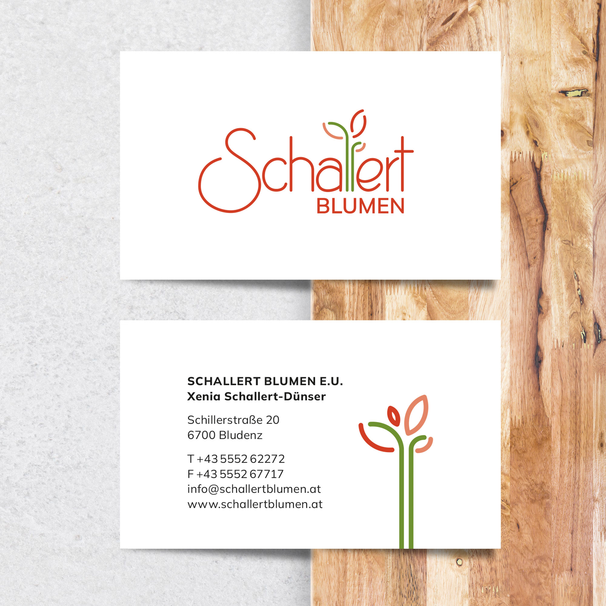 Visitenkarte Schallert Blumen