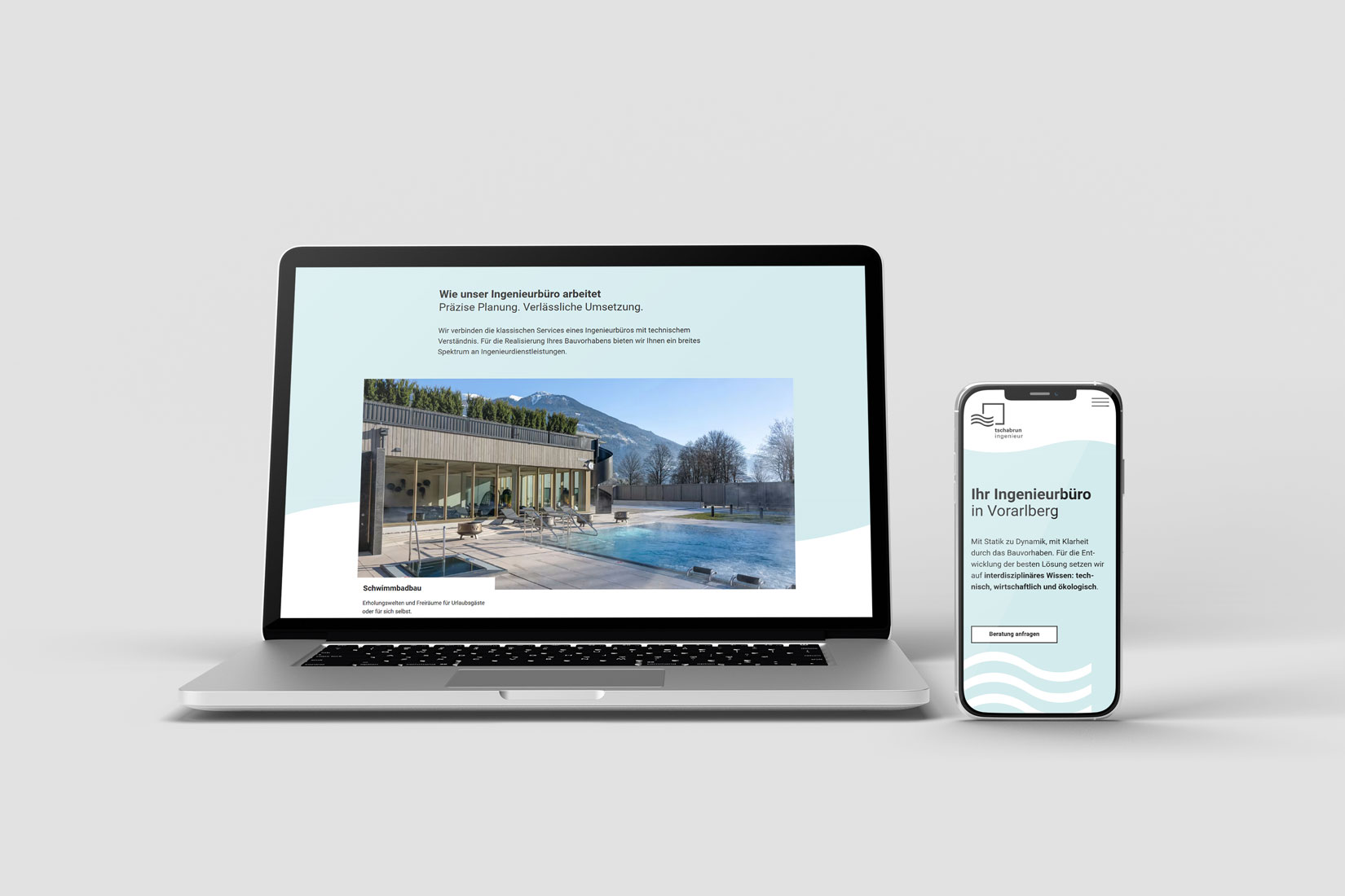 Webseite Design tschabrun ingenieur gmbh